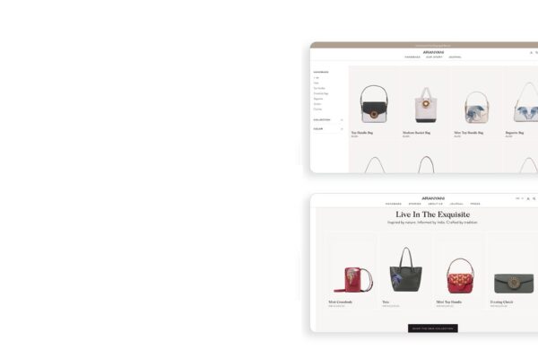 Poppellaa.com - UI project for Aranyani Handbags